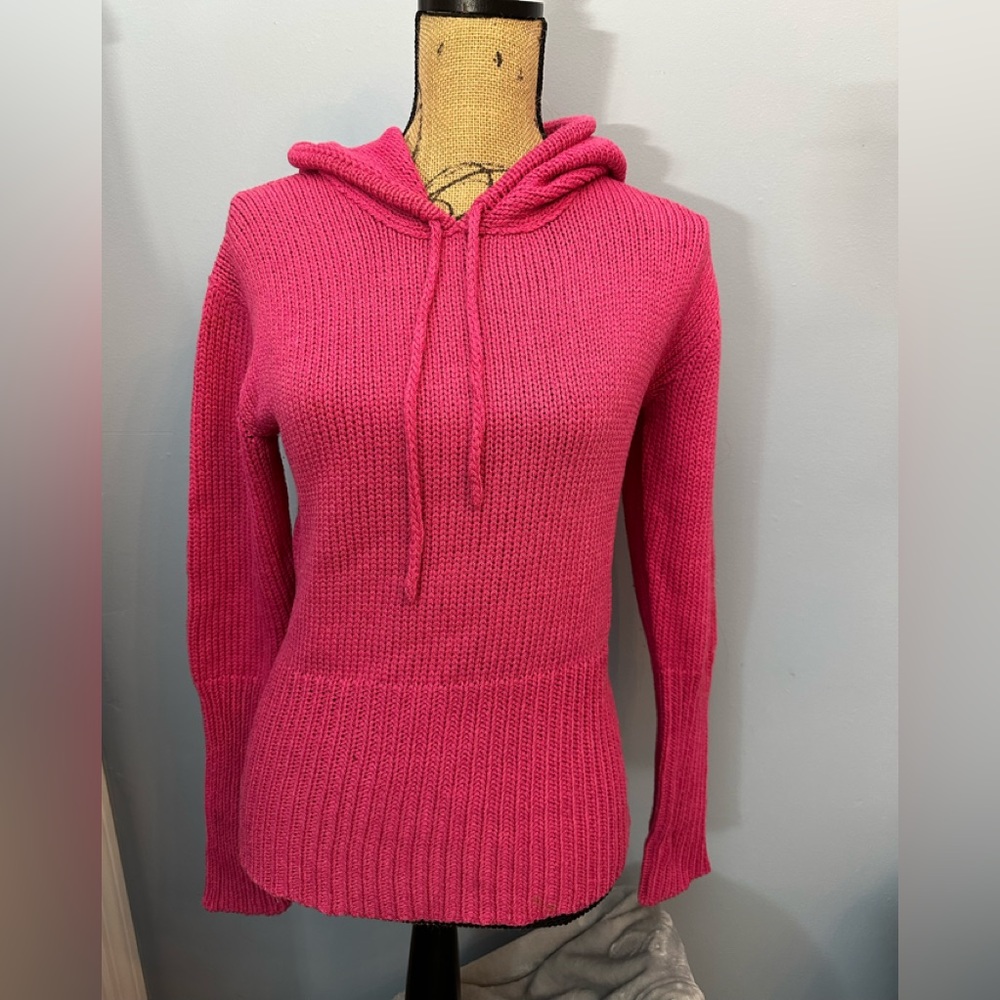 Pretty in Pink sweater with hoodie. Also have it in Orange.
